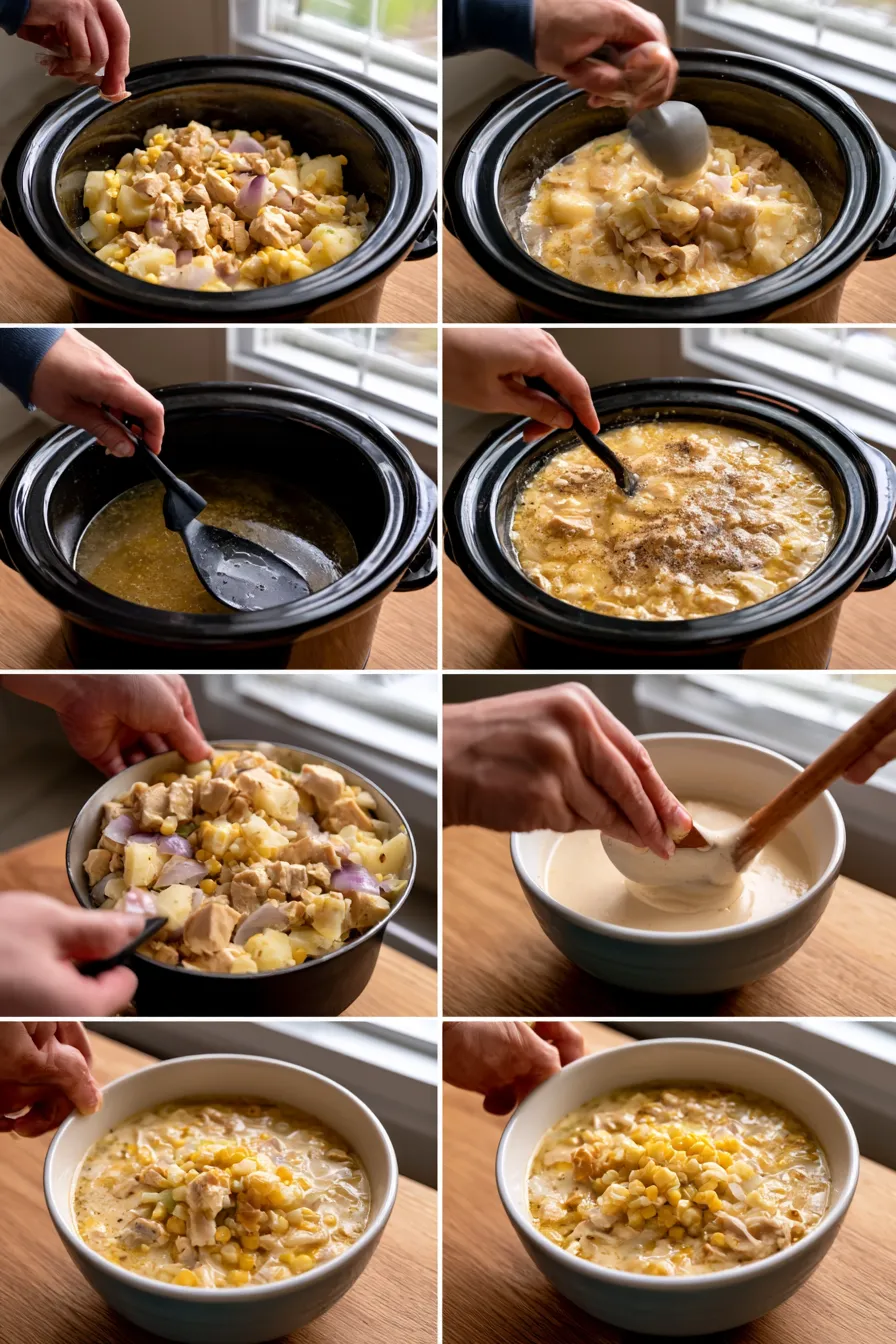 crockpot chicken corn chowder