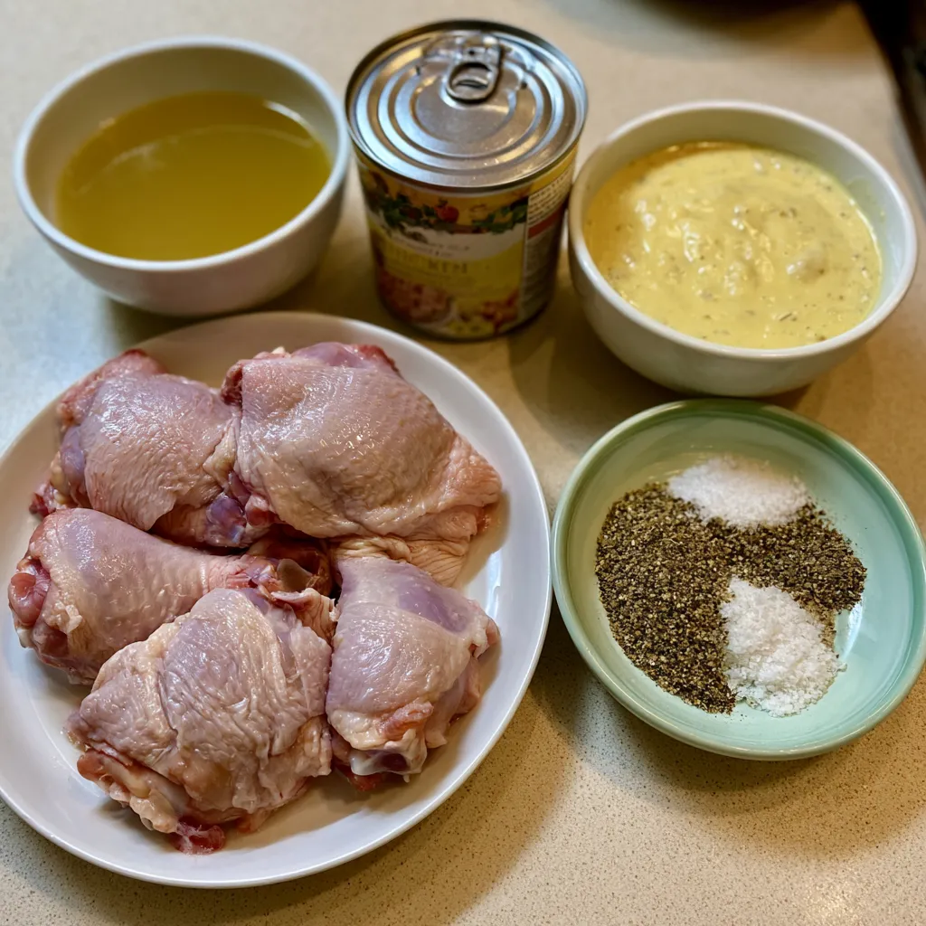 crockpot chicken thighs with creamy gravy