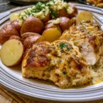 crockpot garlic parmesan chicken and potatoes