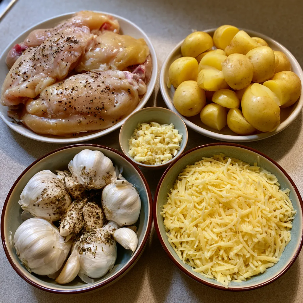 crockpot garlic parmesan chicken and potatoes