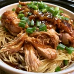 crockpot honey garlic chicken noodles