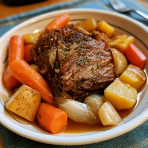easy crock-pot pot roast with onion soup mix