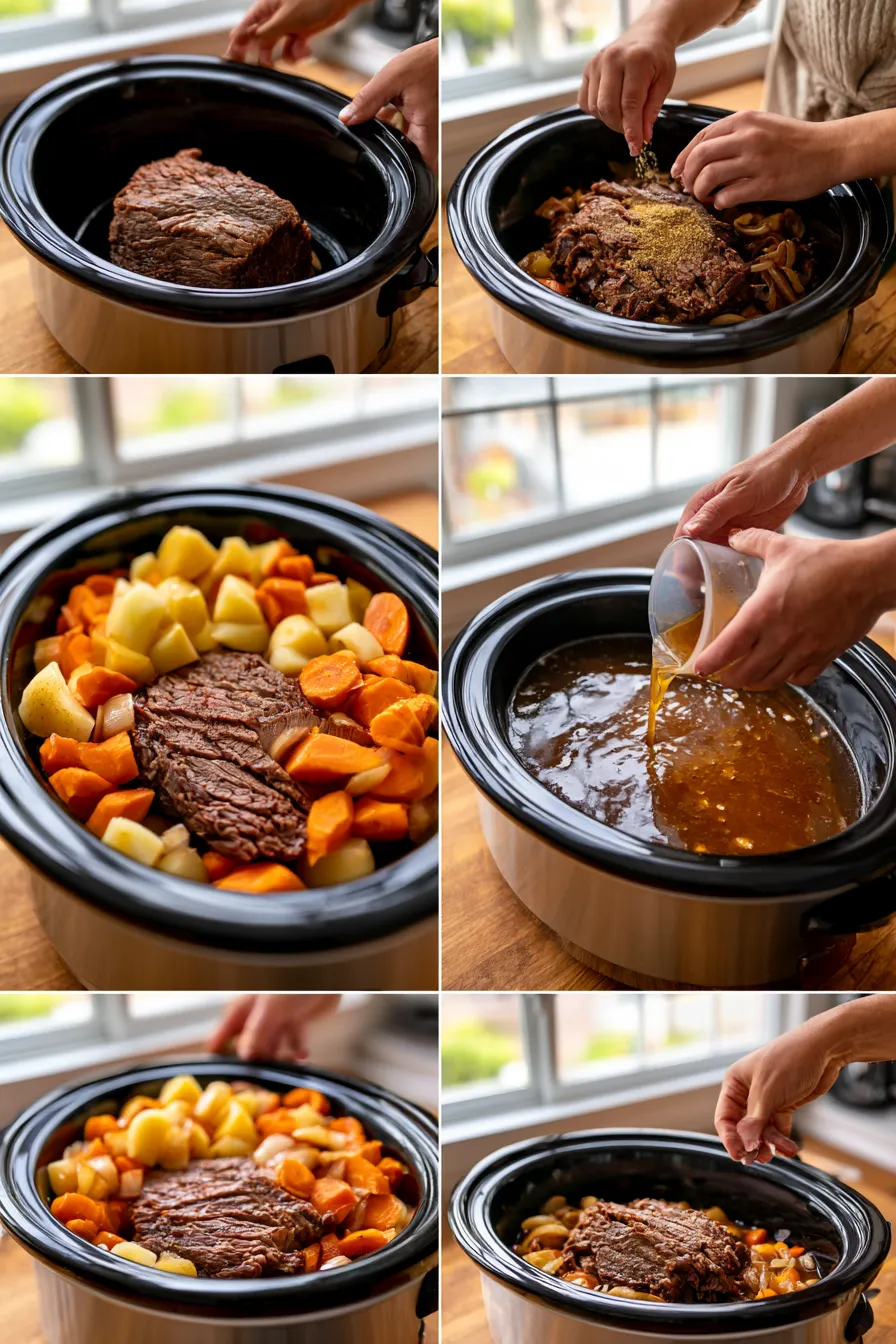 easy crock-pot pot roast with onion soup mix