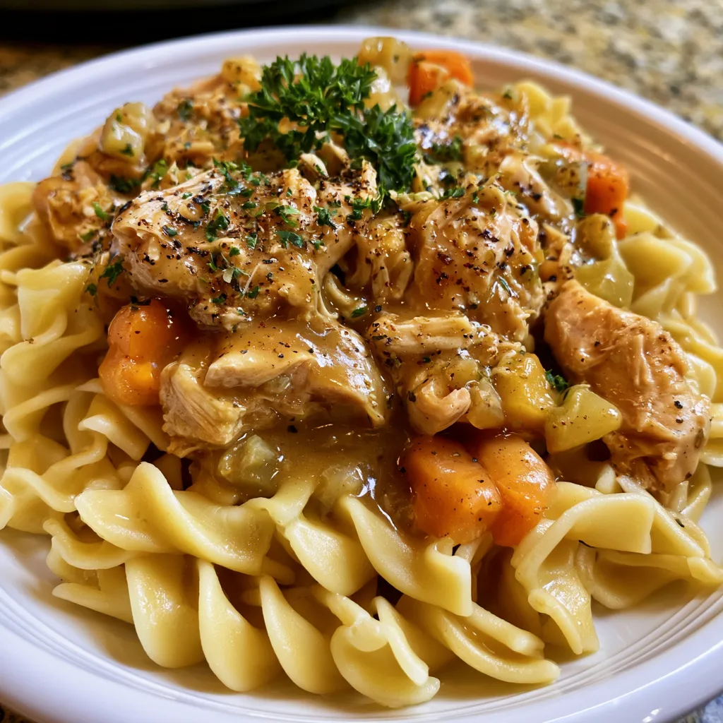 good gravy crock pot chicken noodles