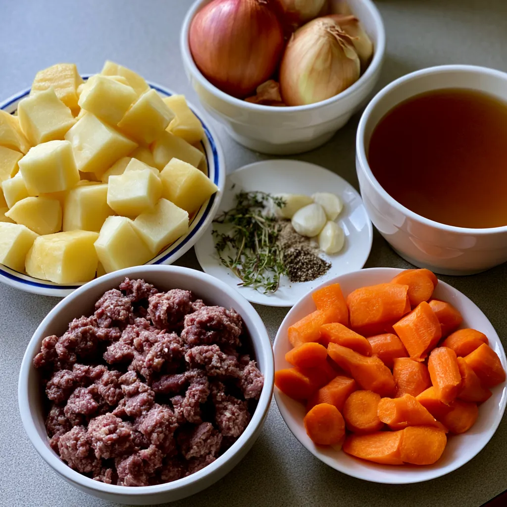 simple slow cooker stew with ground beef