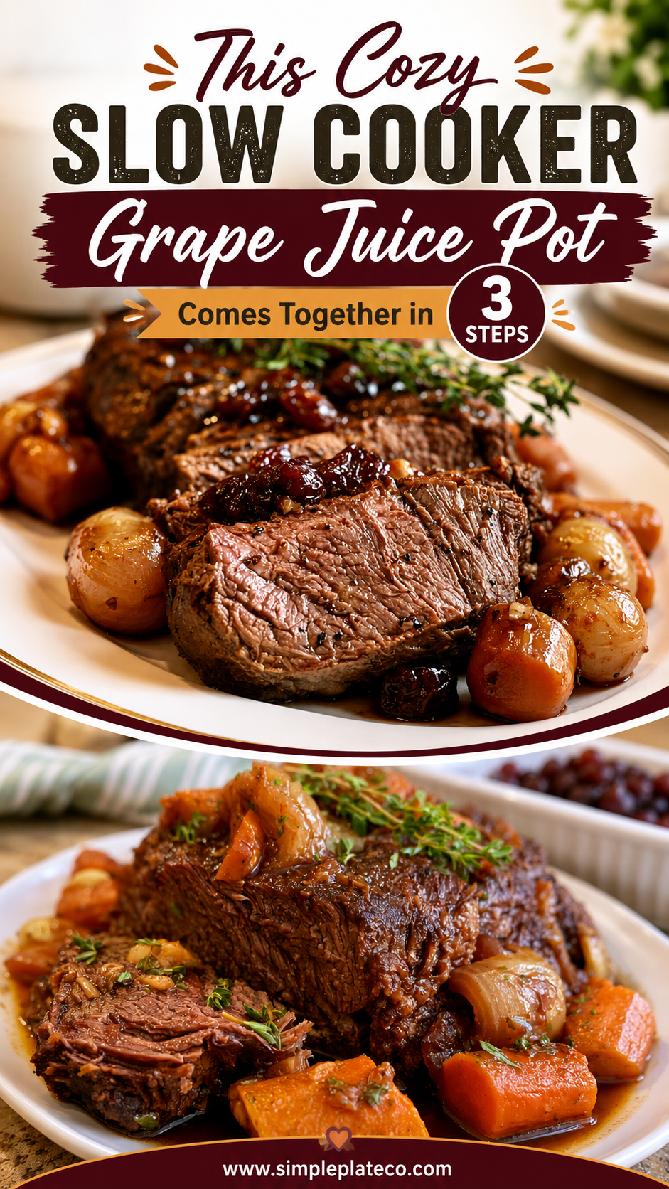 slow cooker grape juice pot roast
