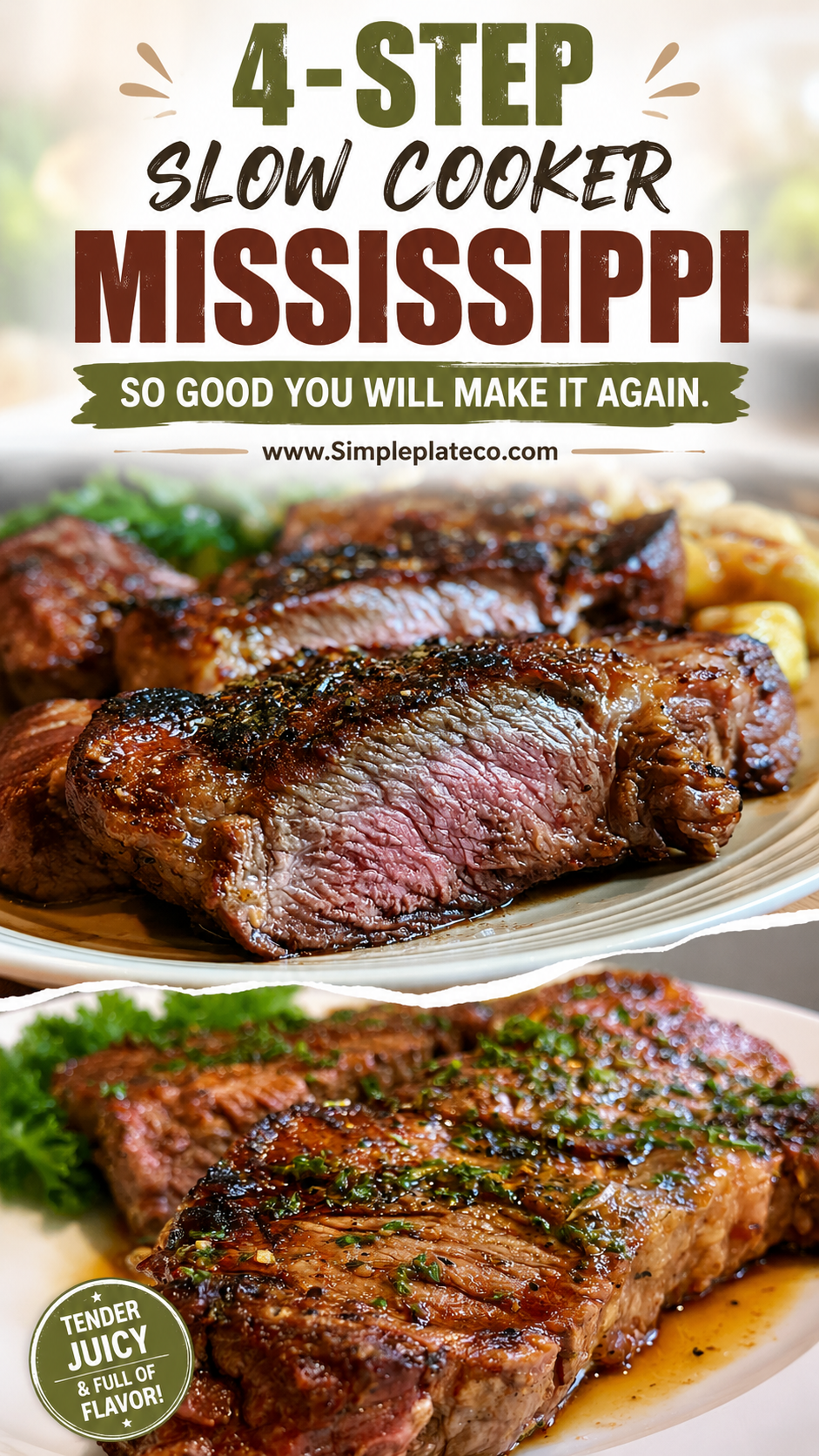 slow cooker mississippi ribeye steaks