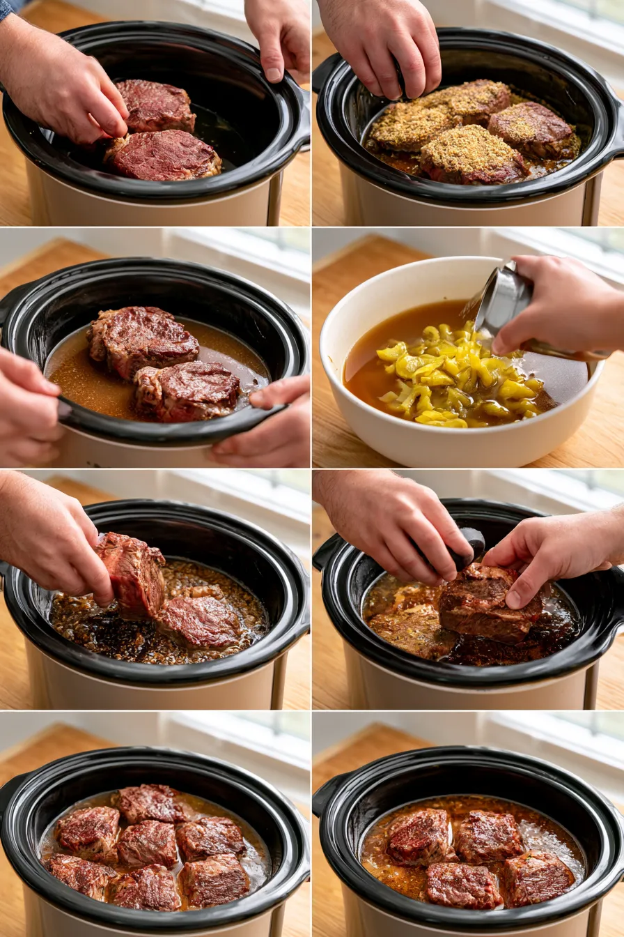 slow cooker mississippi ribeye steaks