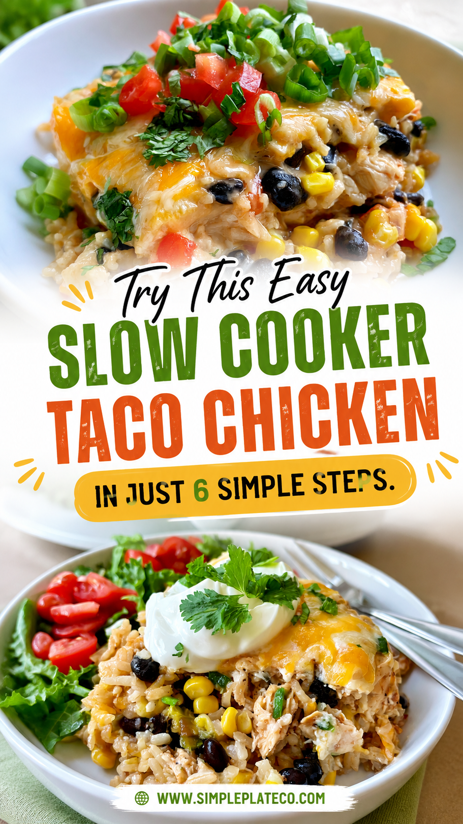 slow cooker taco chicken and rice