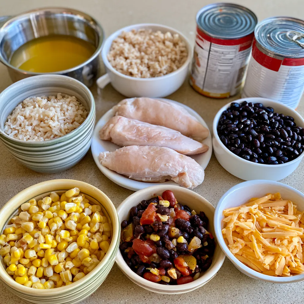 slow cooker taco chicken and rice