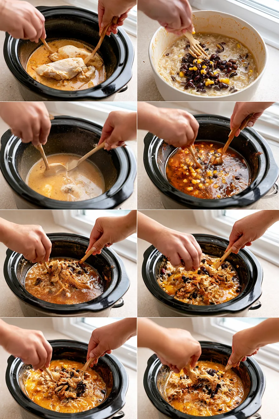 slow cooker taco chicken and rice
