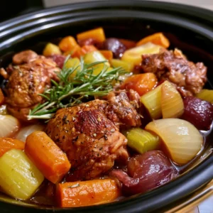 slow cooker white wine chicken stew