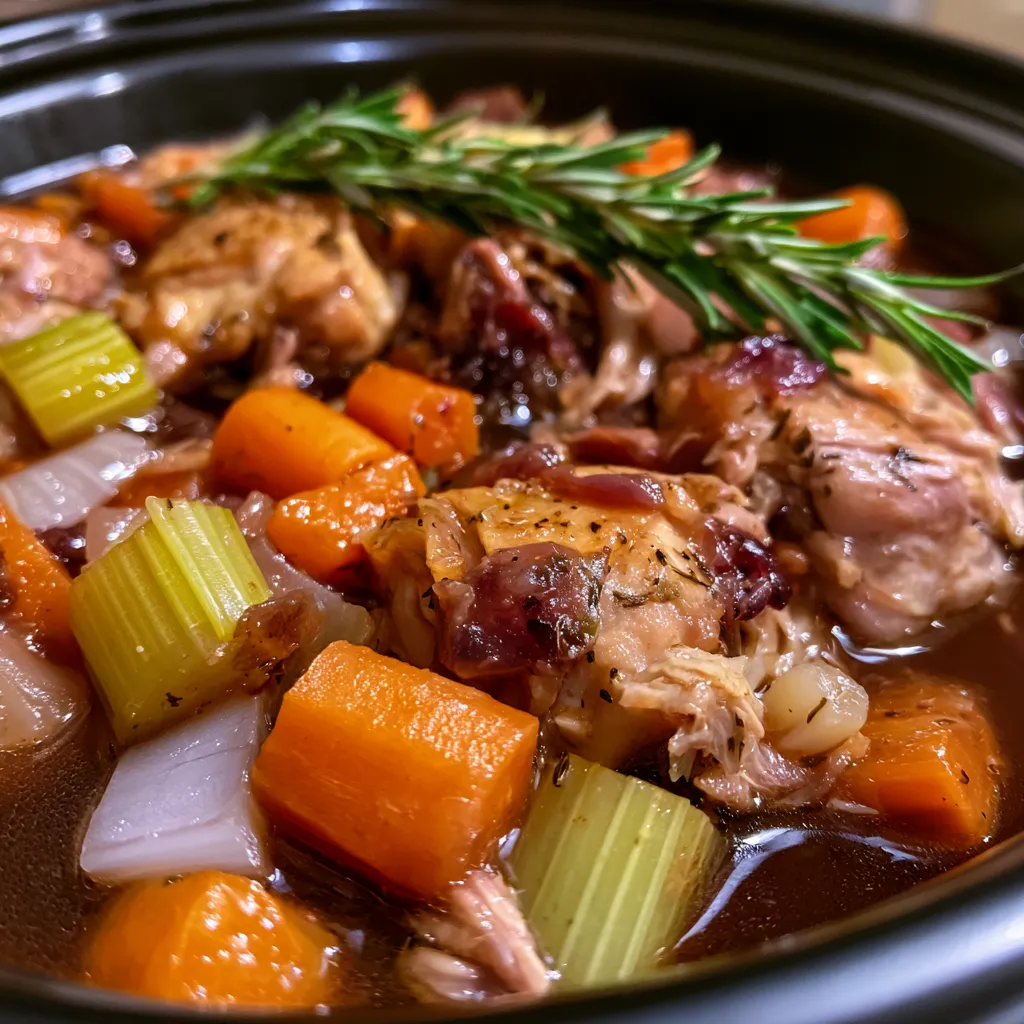 slow cooker white wine chicken stew