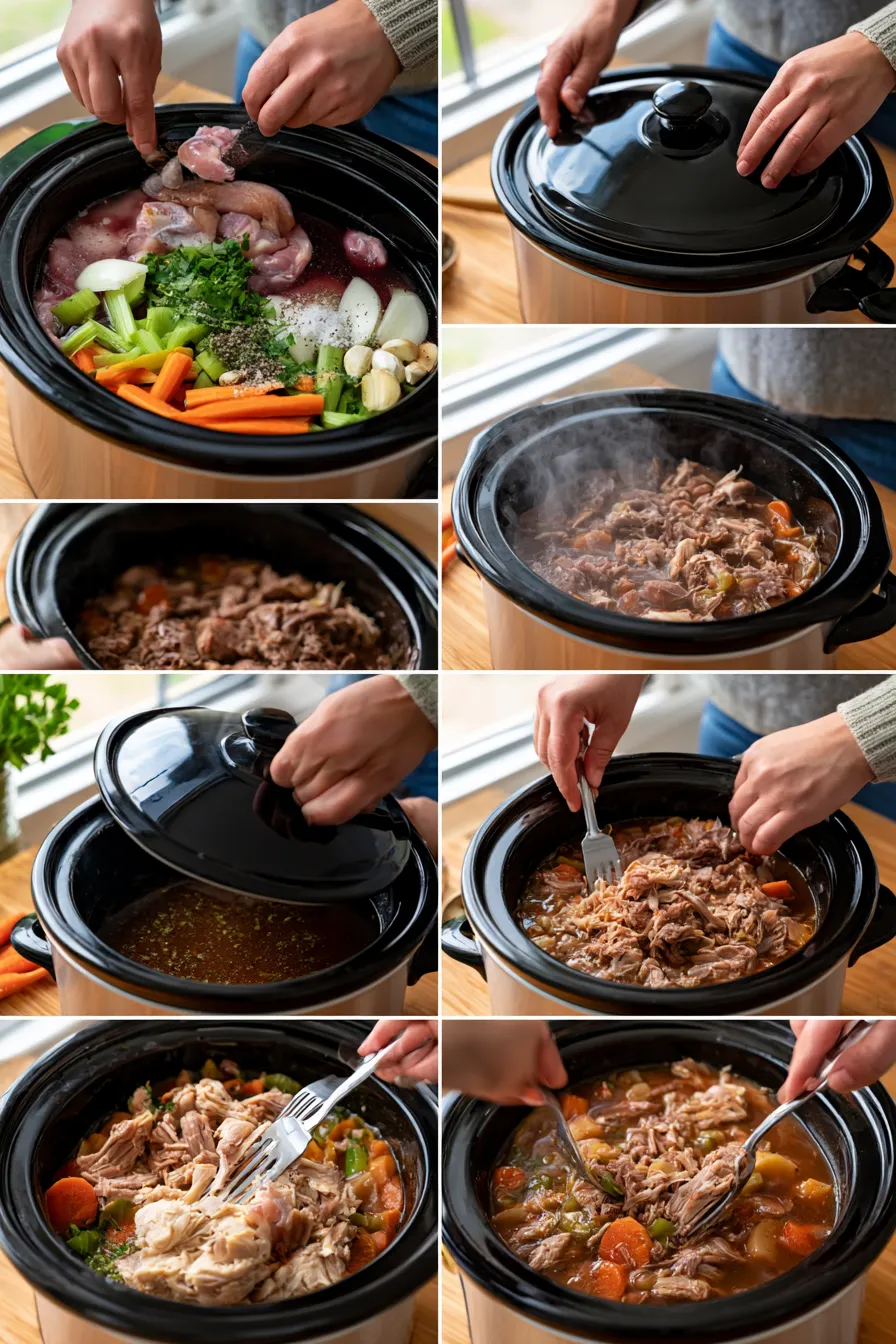 slow cooker white wine chicken stew