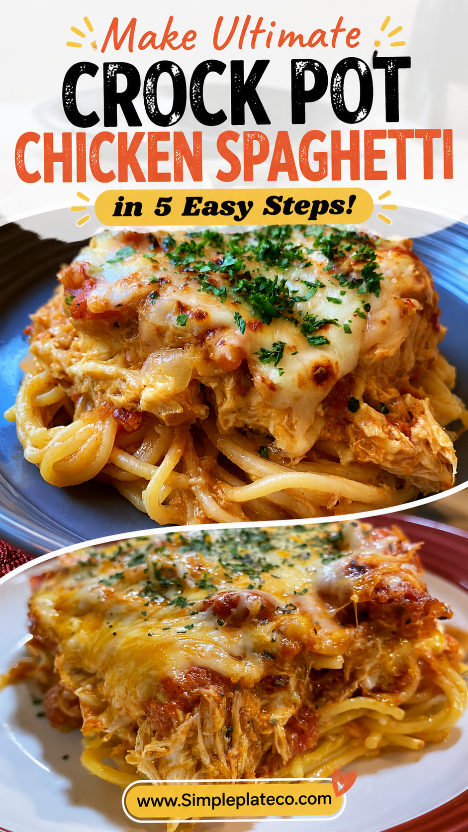 ultimate crock pot chicken spaghetti